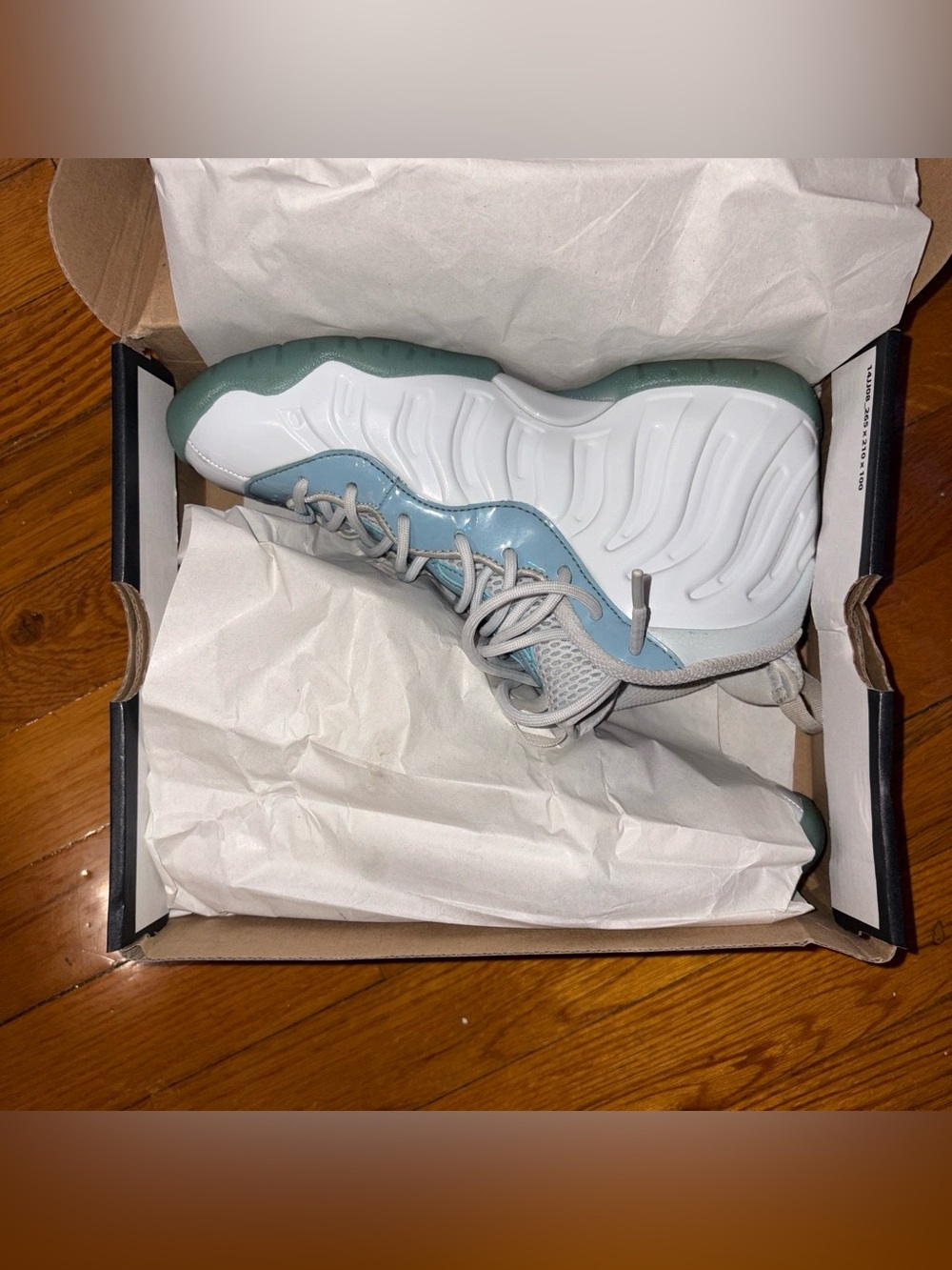 Nike Little Posite One Gโs Aura Worn Blue White Holographic